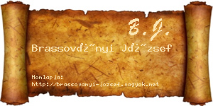 Brassoványi József névjegykártya